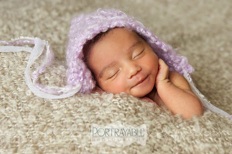 newborn portraits with baby girl