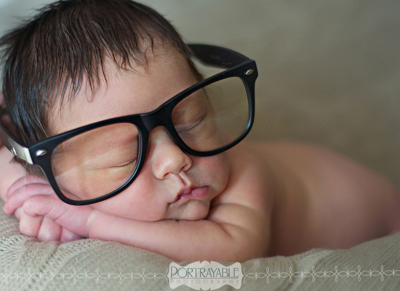 newborn portraits with glasses