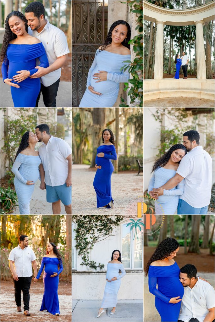 "Intimate maternity portrait session in a warm and inviting Orlando studio. Discover the artistry of a maternity photographer near me in Orlando, capturing the essence of this precious journey with elegance and style."