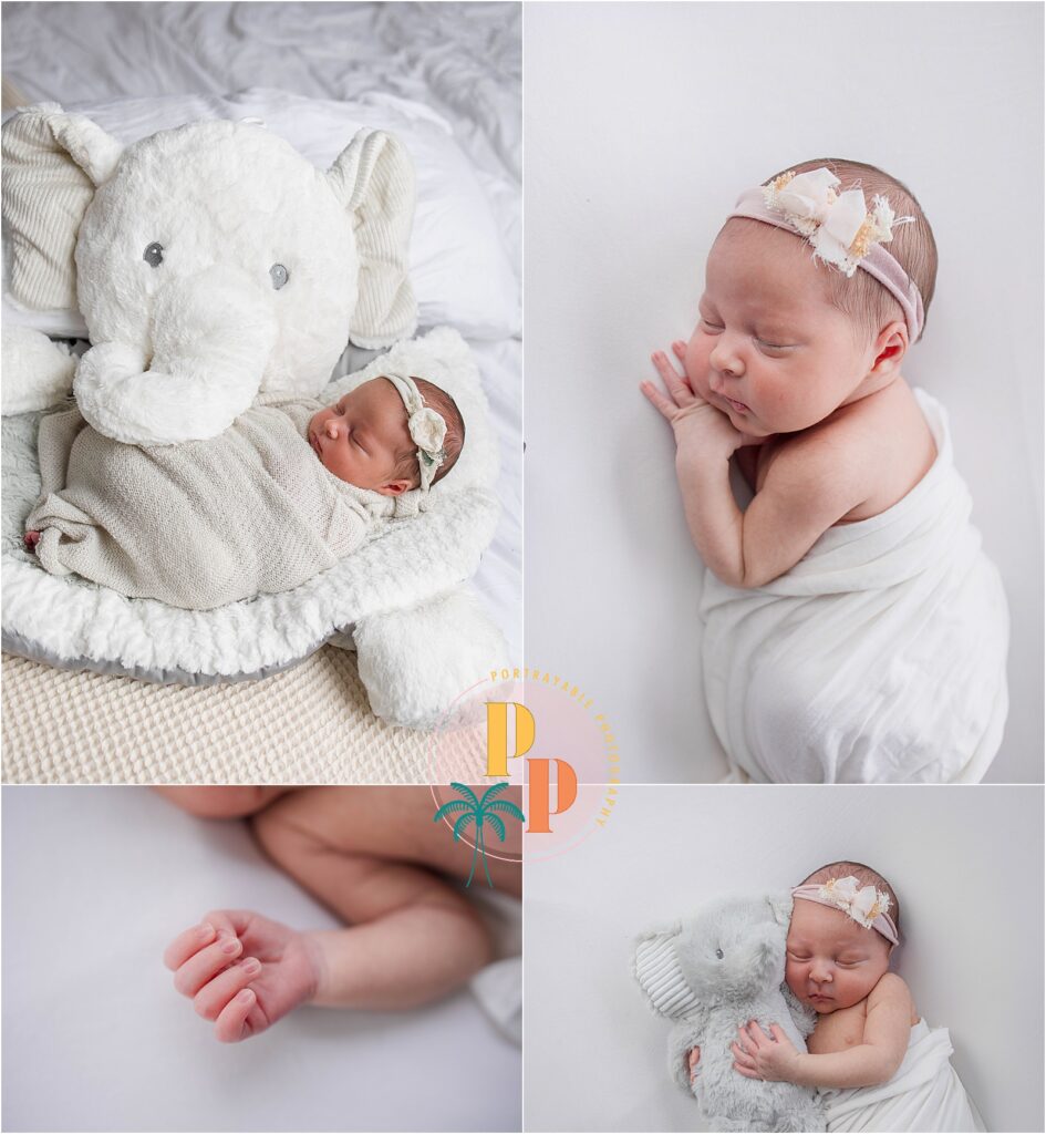 Professional newborn photographer setting up a mobile studio in Orlando, ensuring a convenient and personalized experience for new parents.