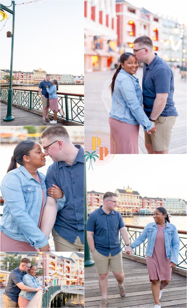 A candid shot capturing the exact moment of the proposal, with emotions running high against the backdrop of the iconic BoardWalk.