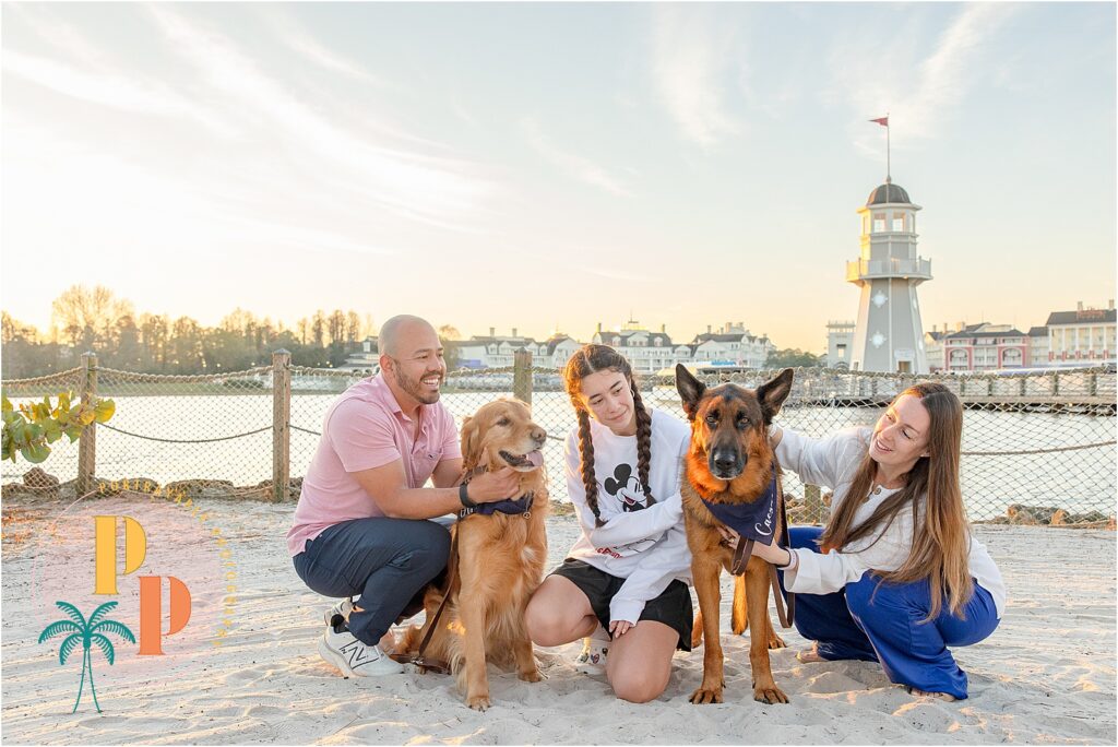 Family Portraits with Your Dog at Disney's Beach and Yacht Club