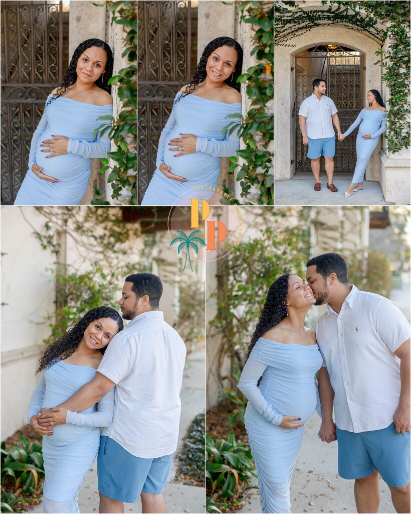 "Orlando maternity photographer capturing a glowing mother-to-be in a lush outdoor park."