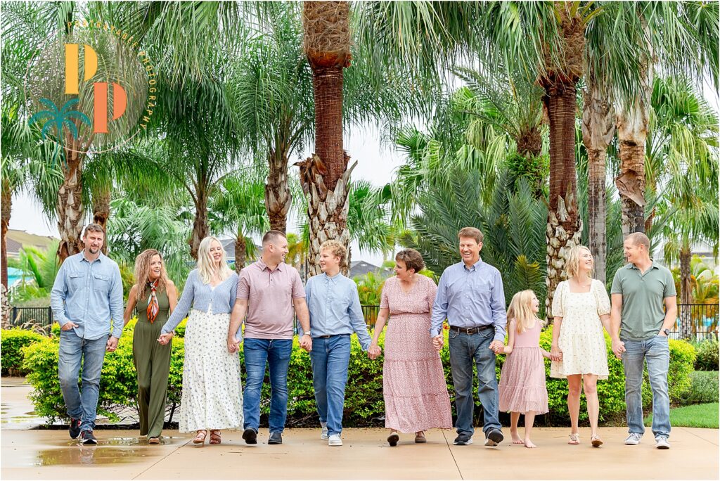 Kids playing during a family photo session at Margaritaville Resort. 