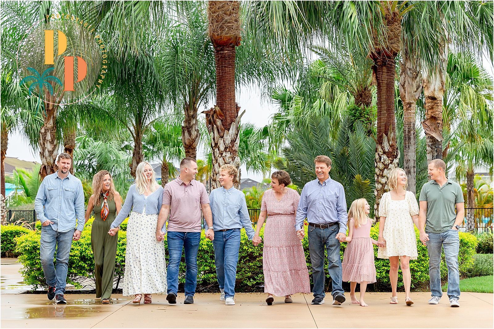 Kids playing during a family photo session at Margaritaville Resort.