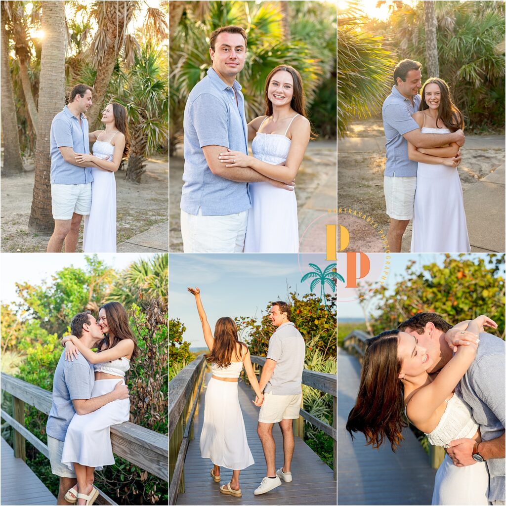 couple being cute in the florida beaches