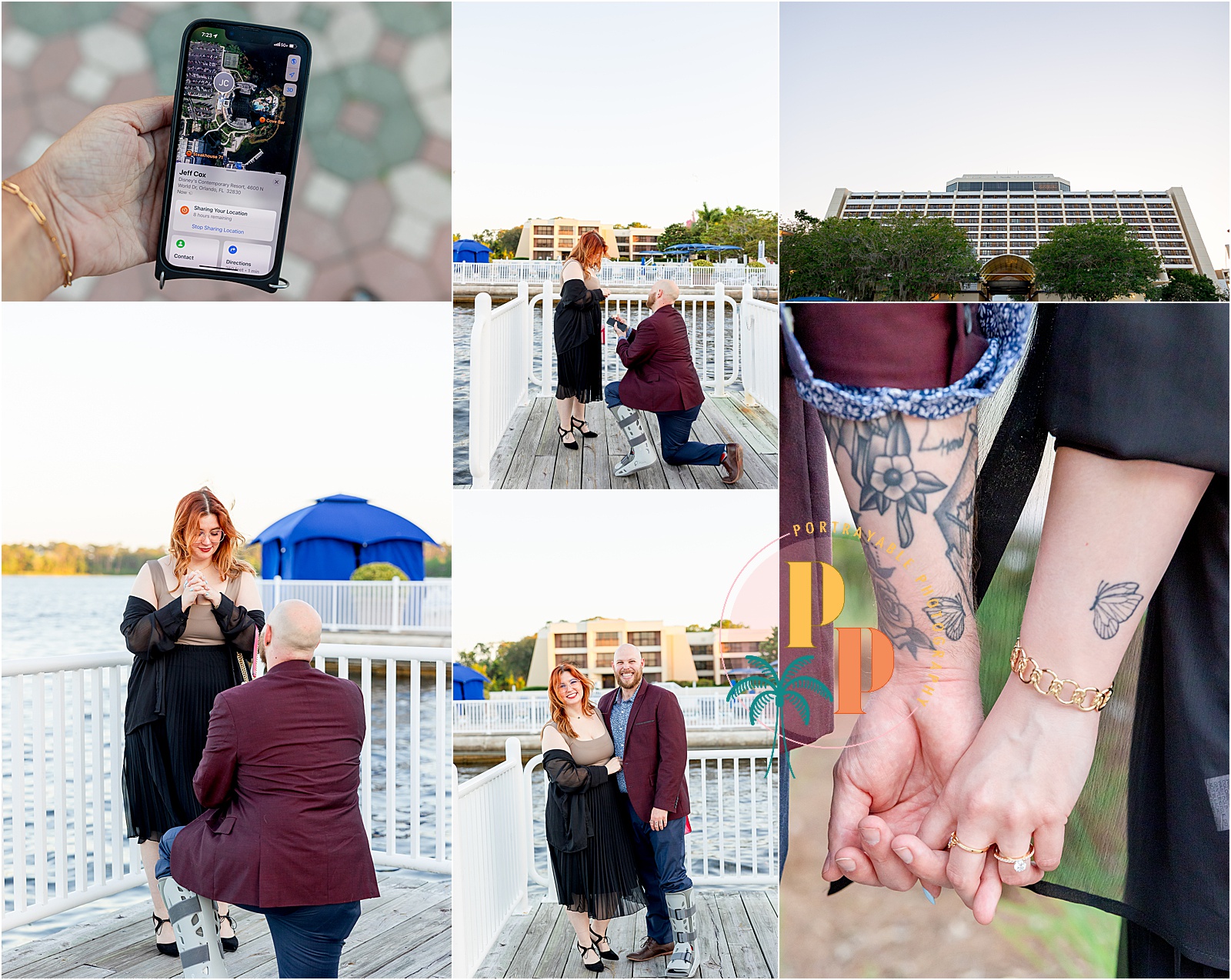 Surprise proposal at Disney’s Contemporary Resort with Orlando photographer