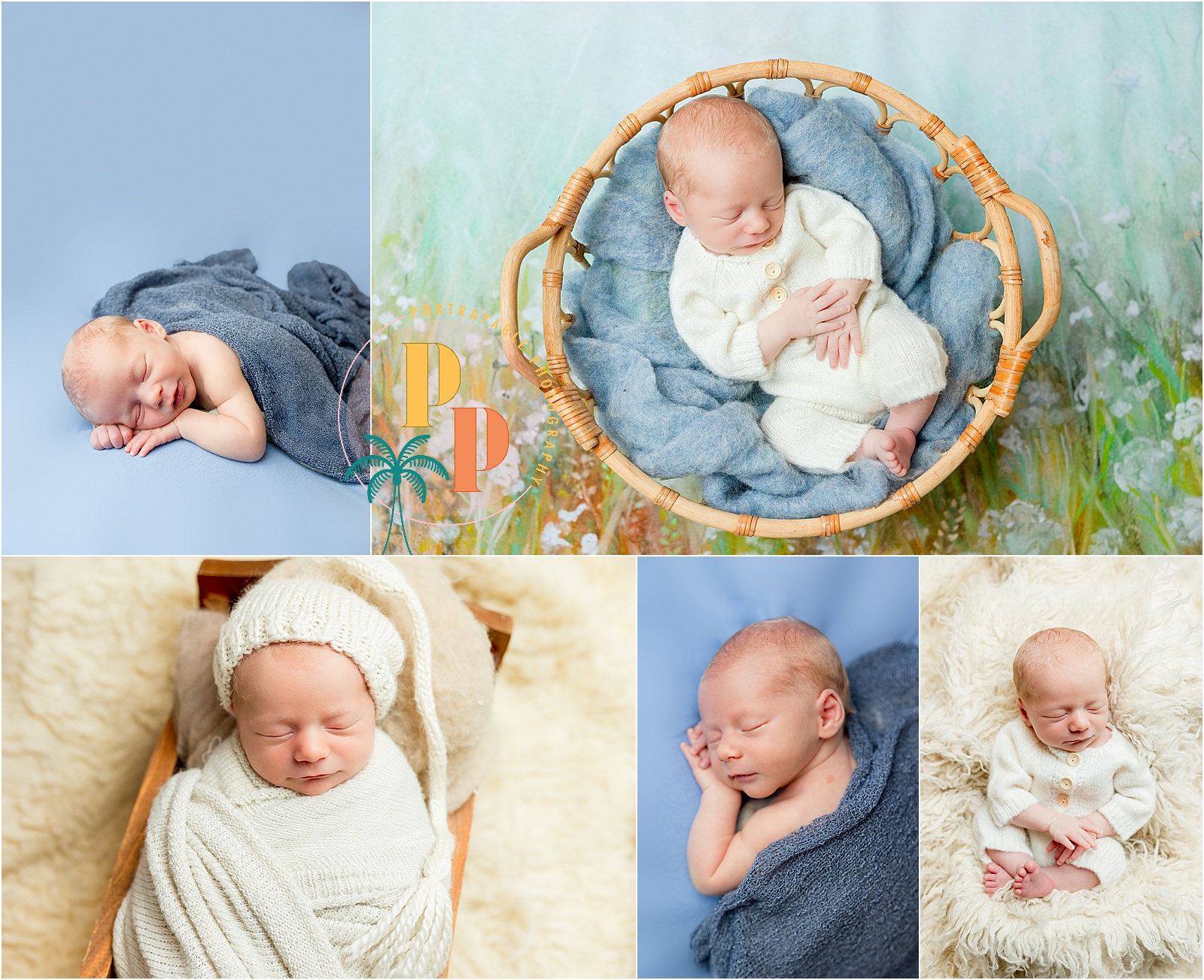 Newborn baby swaddled in neutral wrap during in-home photography session in Horizon West, FL.
