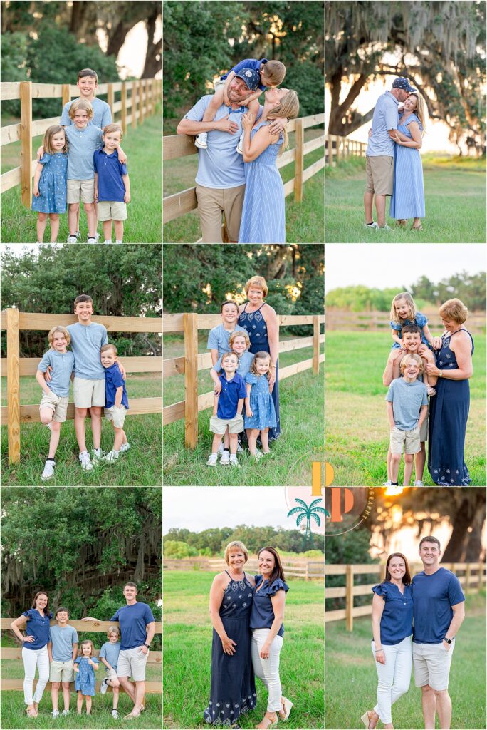 three-generation family photo at Johns Lake Florida