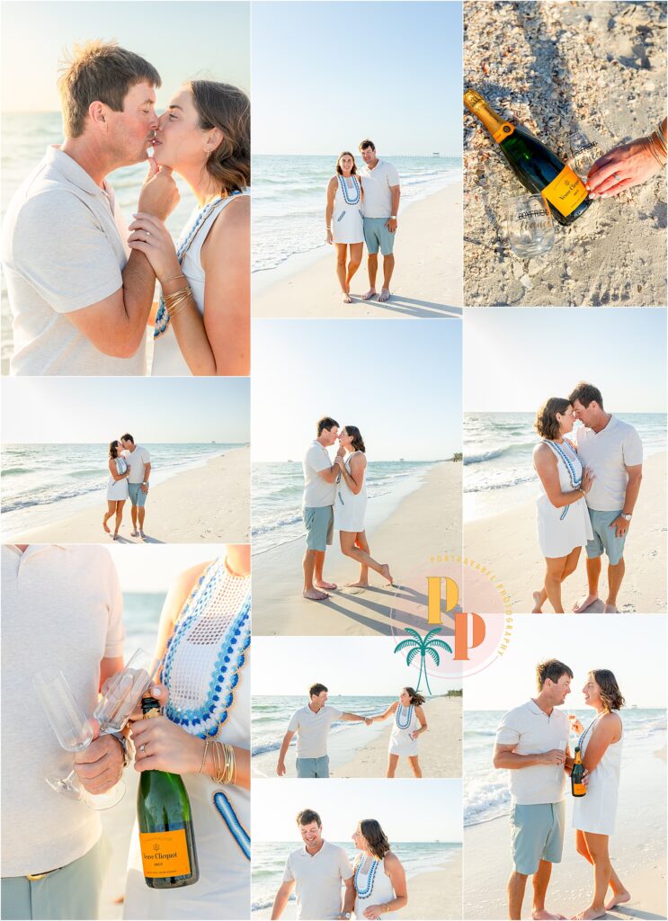 Candid moment of couple dancing barefoot near the shoreline