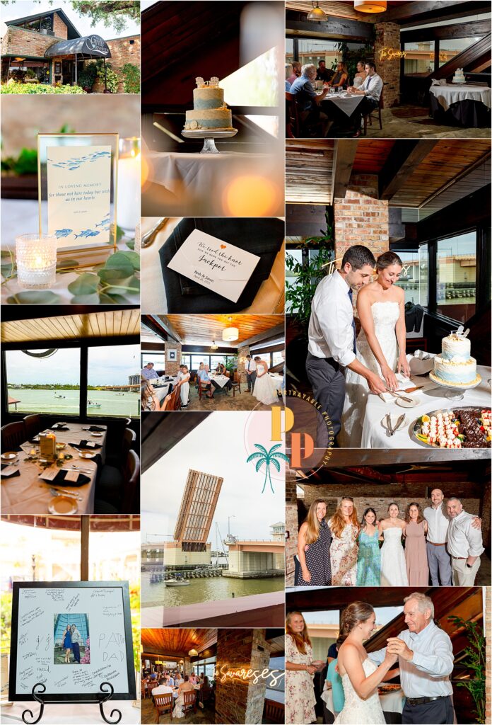 Reception at The Grille at Riverview with sunset view