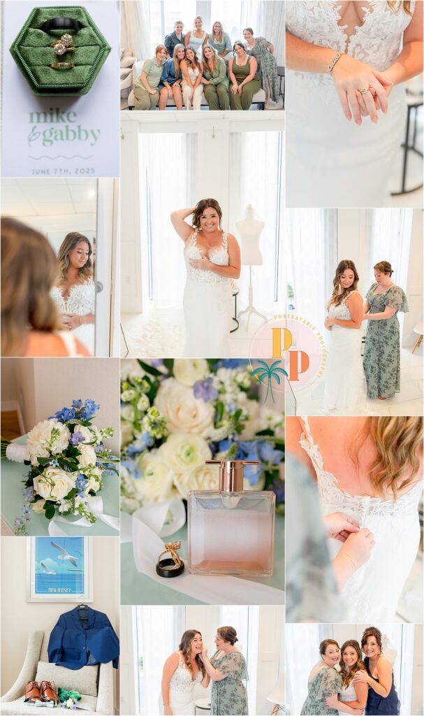 getting ready saloon at wedding portrait on the beach at the icona diamond beach resort