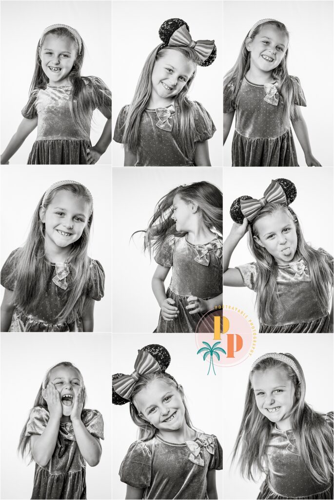 Close-up black and white photo of a girl laughing.