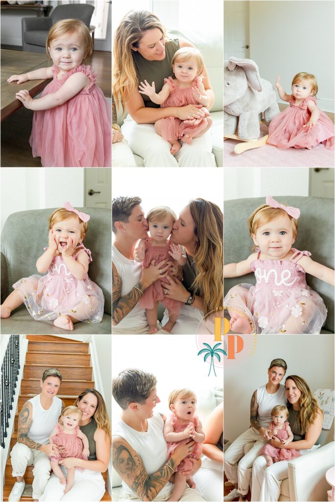 Family cuddled on the couch during at-home photo session.