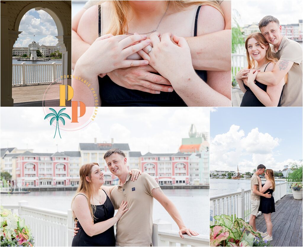 Seabreeze Point Disney BoardWalk engagement portrait session.