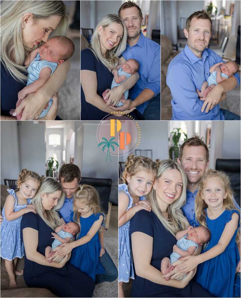 Lifestyle newborn photography in Orlando family’s home.
