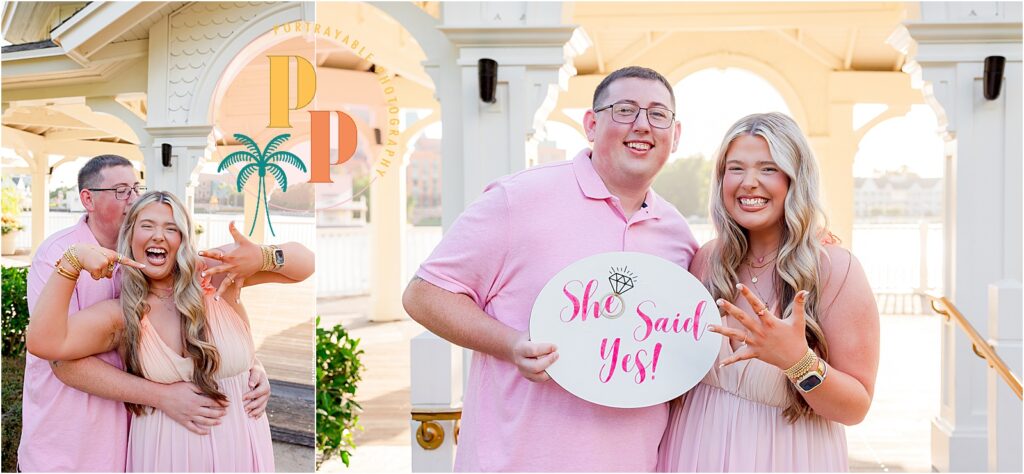 Disney BoardWalk staged proposal during Orlando vacation