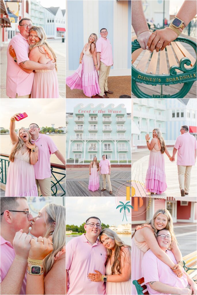 Disney BoardWalk Resort engagement session Orlando FL