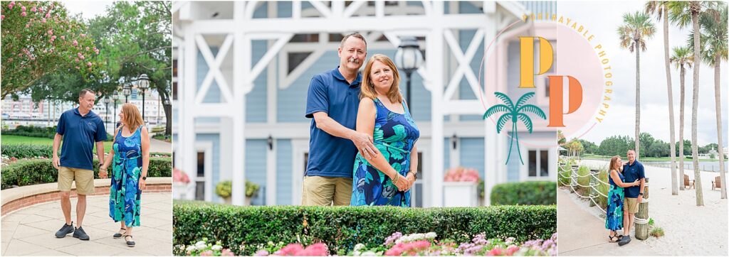 Multi-generational family photoshoot at Disney’s Beach Club Resort.