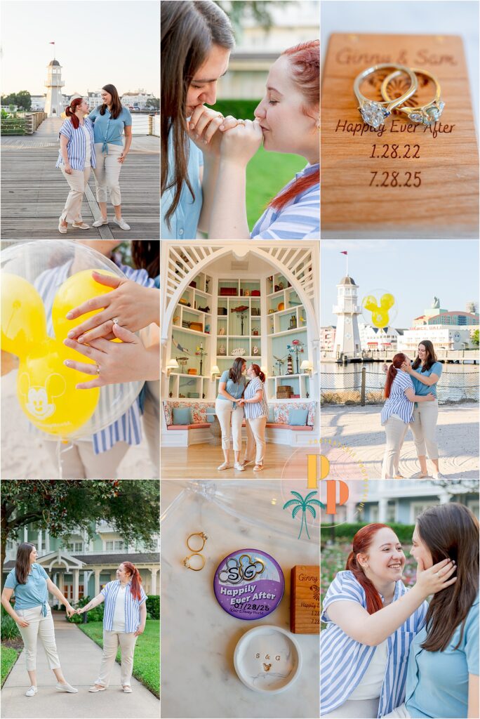 Orlando LGBTQ engagement photography Disney Beach Club Resort