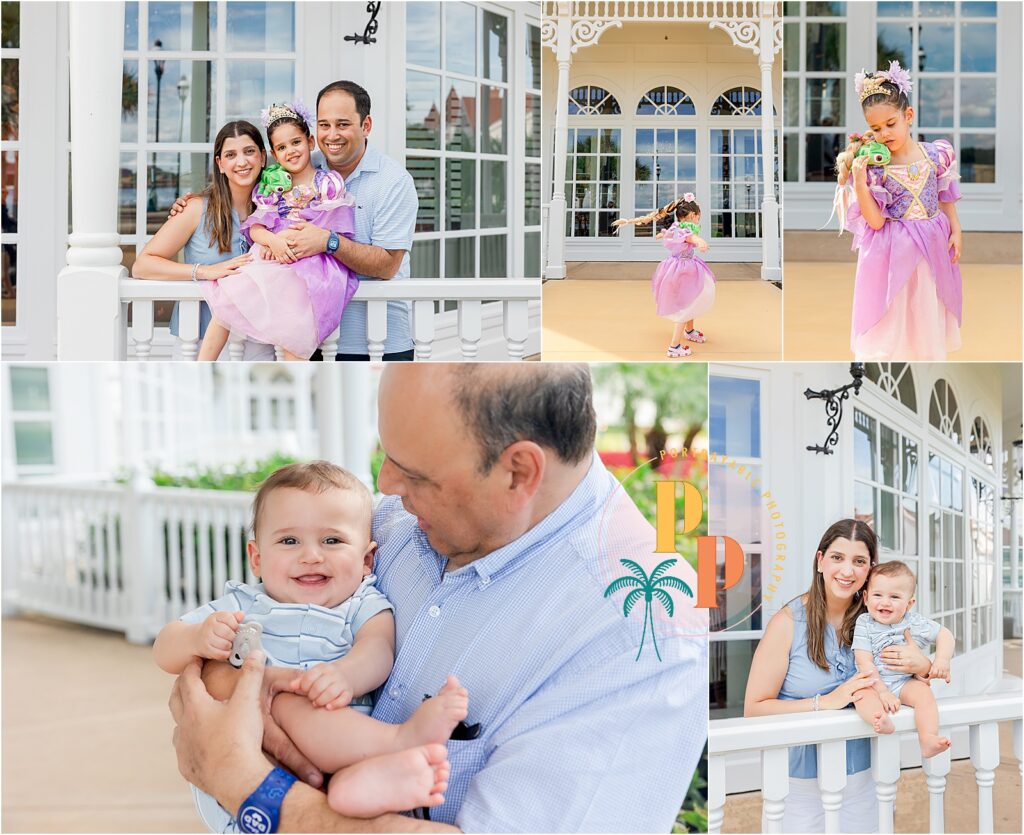 Family enjoying a sunny outdoor moment at the grand Floridian resort