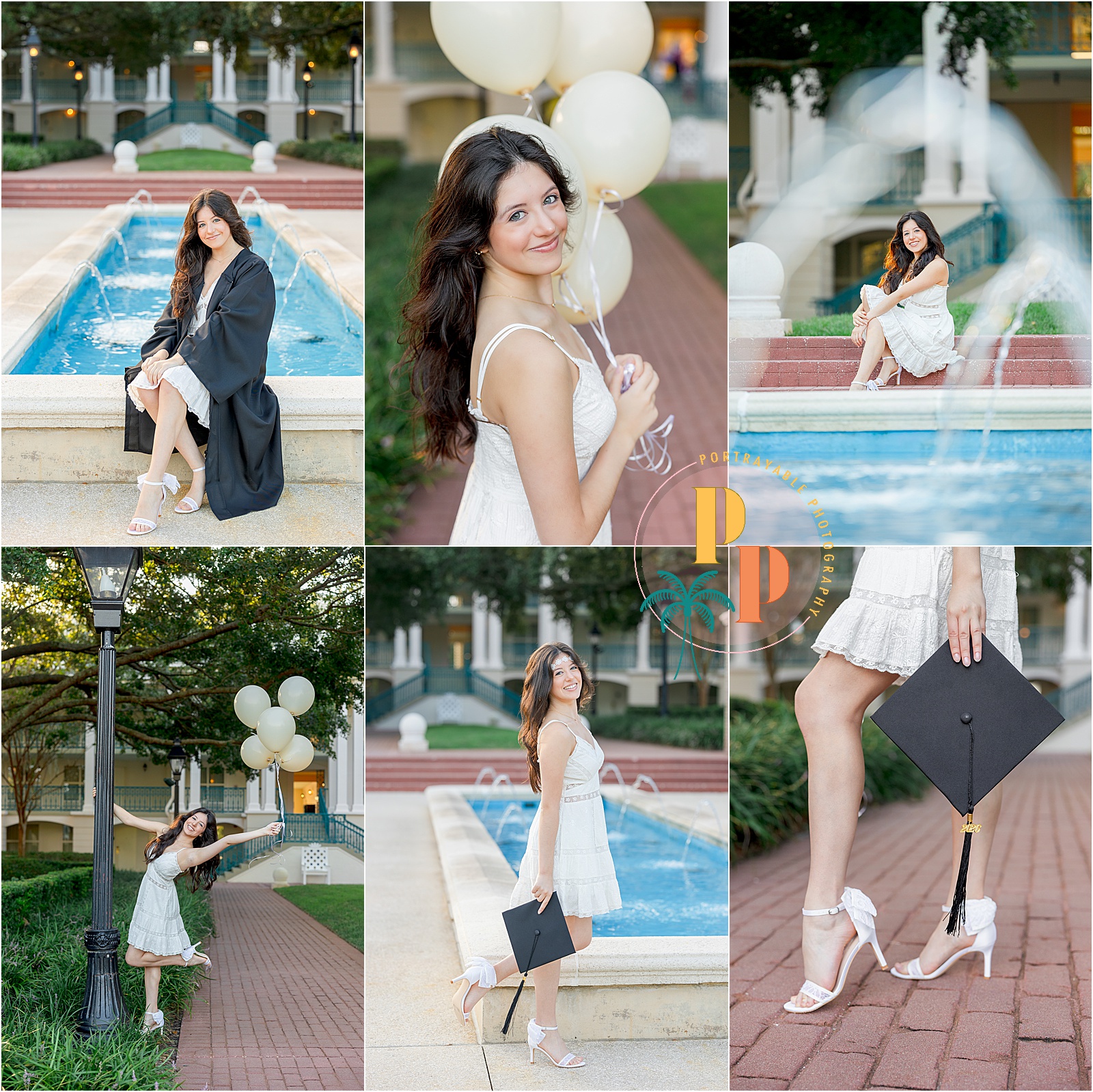 Graduation portraits at Disney location.