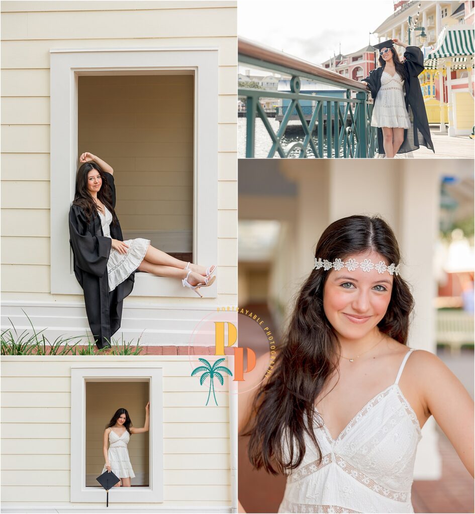 Graduation portraits at Disney location.