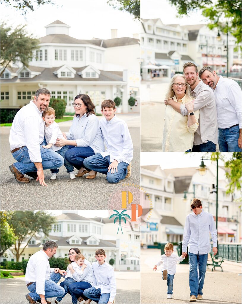 Family enjoying time at Disney Boardwalk