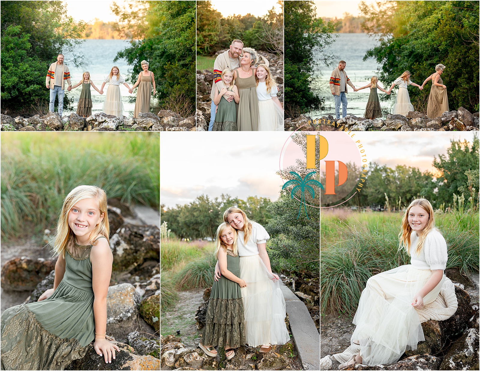 Family enjoying nature by the water Baldwin Park Outdoor Family Photographer