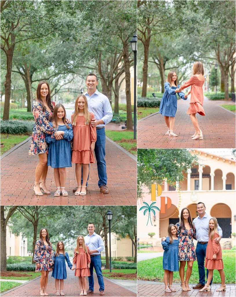 Family photoshoot in a park setting in orlando photoshoot