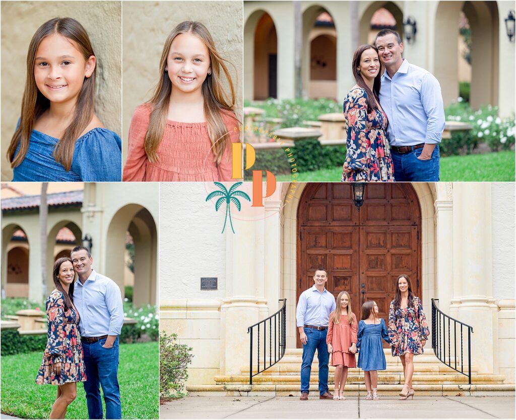 Family photoshoot in beautiful setting.