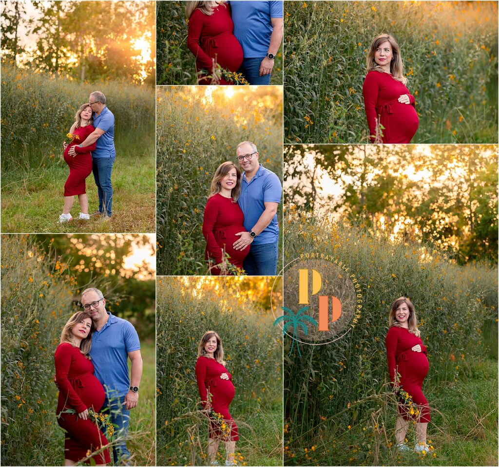 Couple celebrating pregnancy in nature Maternity Photography in Orlando