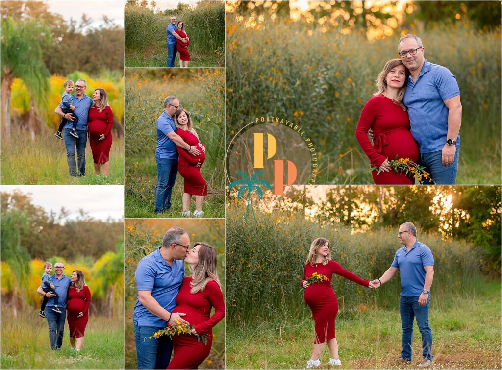 Couple celebrating maternity in nature Maternity Photography in Orlando