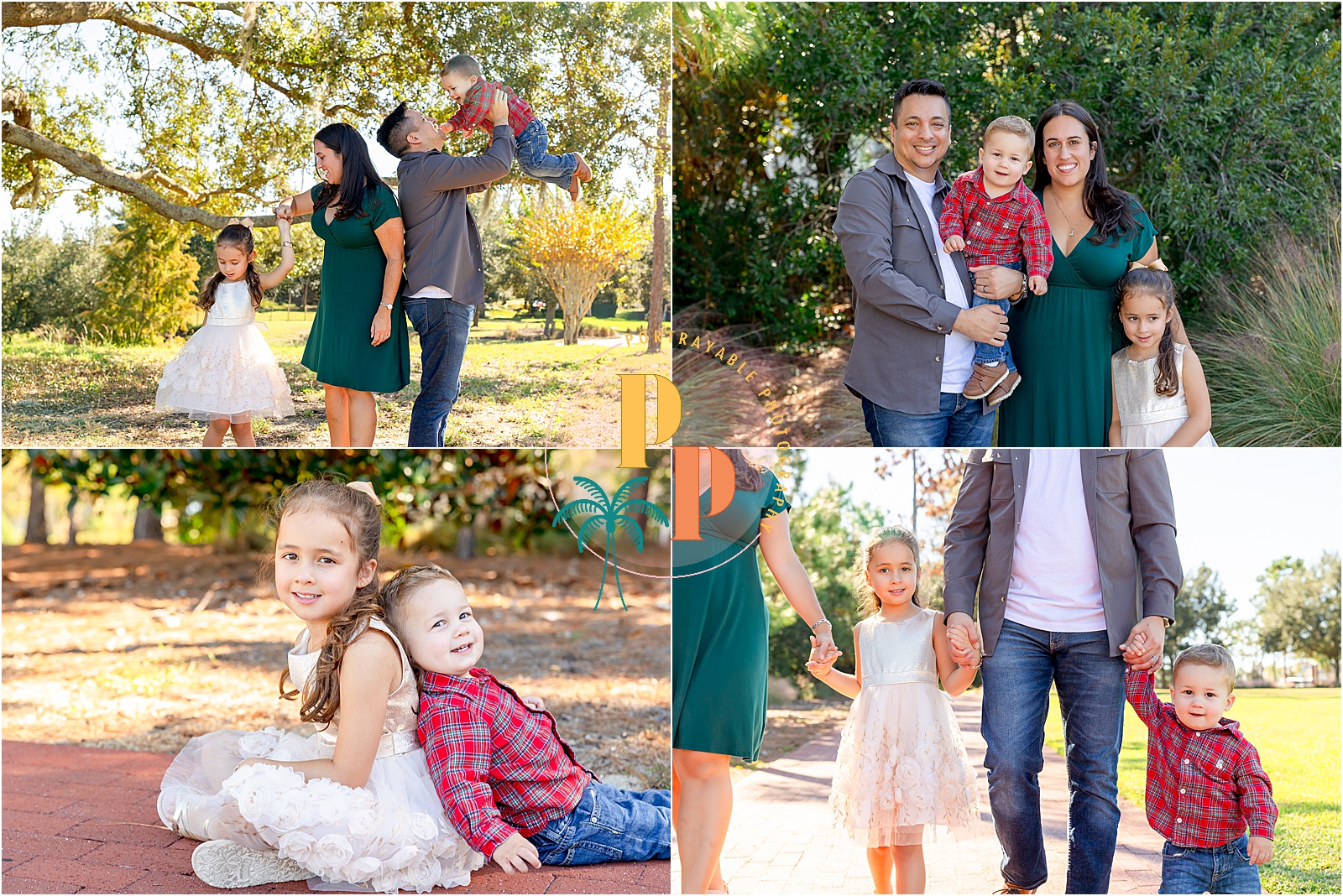Family enjoying a sunny outdoor moment.