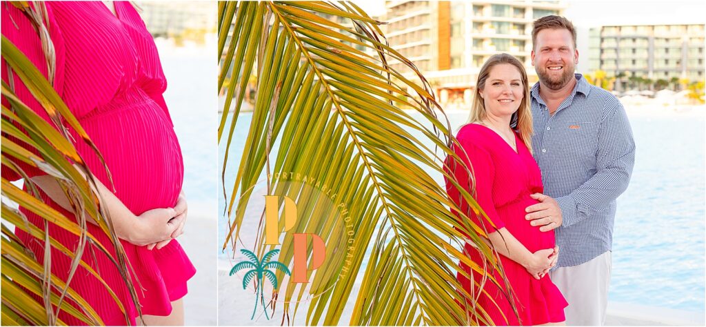 Family Photo Session at Evermore Resort Orlando around tropical lagoon in Florida